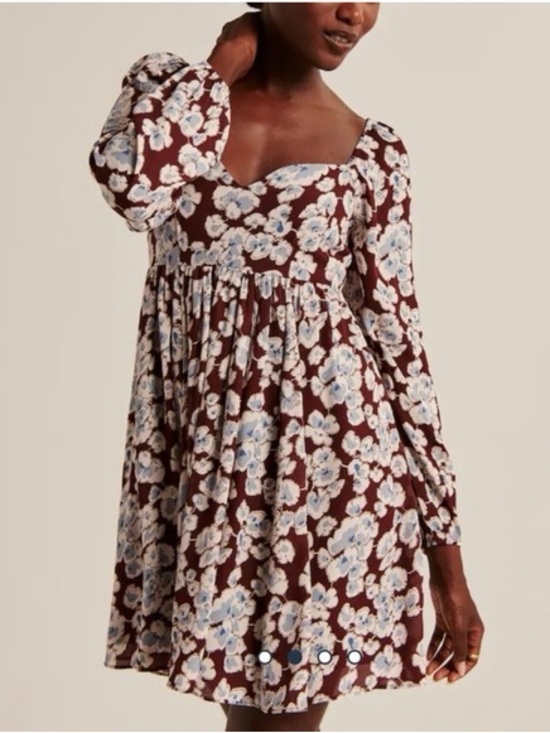 Abercrombie & Fitch Dresses & Skirts - Abercrombie & Fitch Long-Sleeve Babydoll Mini Dress Size Large Tall